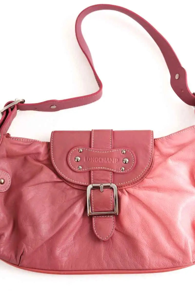 Sac à main Longchamp Rose en Cuir