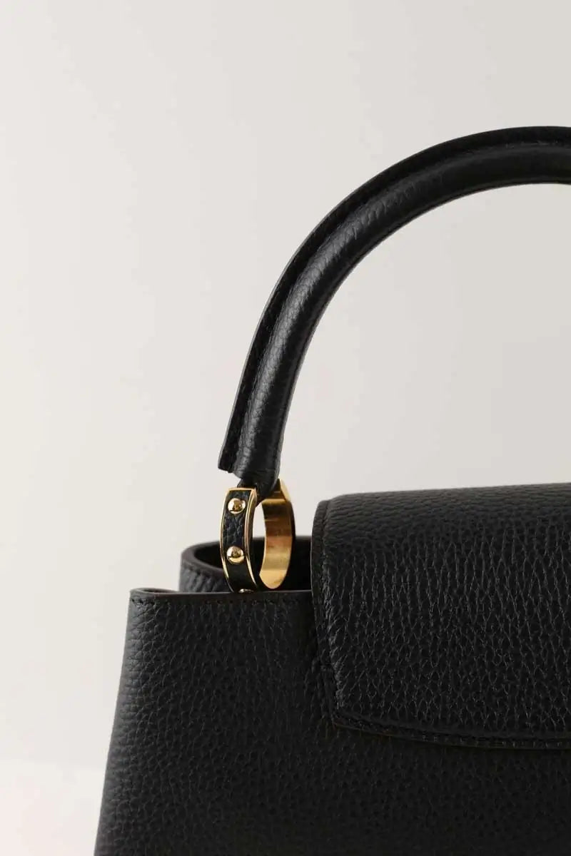 Sac à main Louis Vuitton Capucines Noir en Cuir