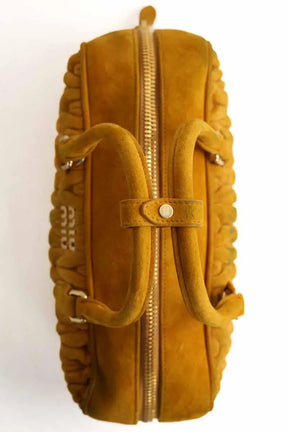 Sac à main Miu Miu Arcadie Camel en Daim