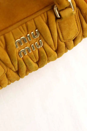 Sac à main Miu Miu Arcadie Camel en Daim