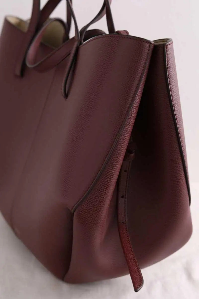 Sac à main Polène Cyme Bordeaux en Cuir