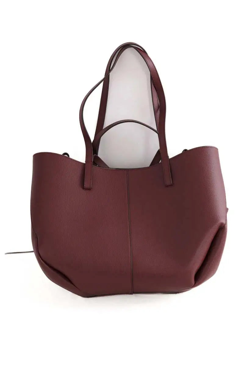 Sac à main Polène Cyme Bordeaux en Cuir