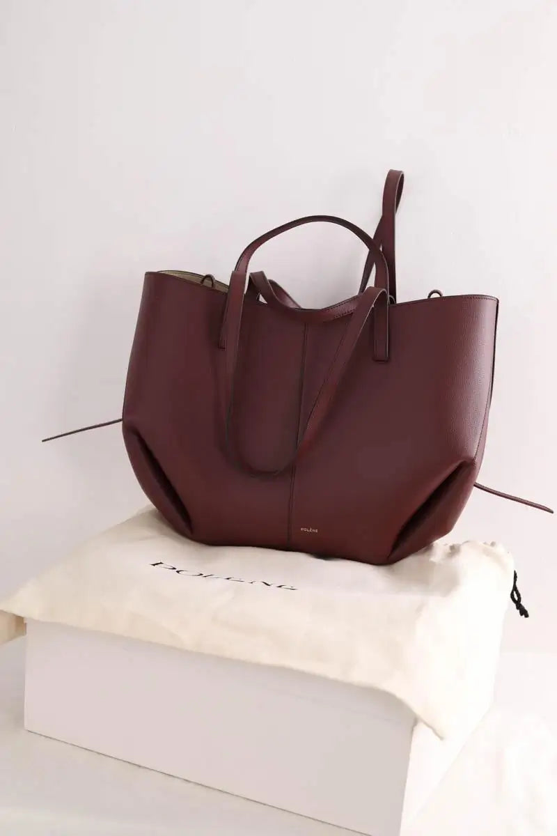 Sac à main Polène Cyme Bordeaux en Cuir