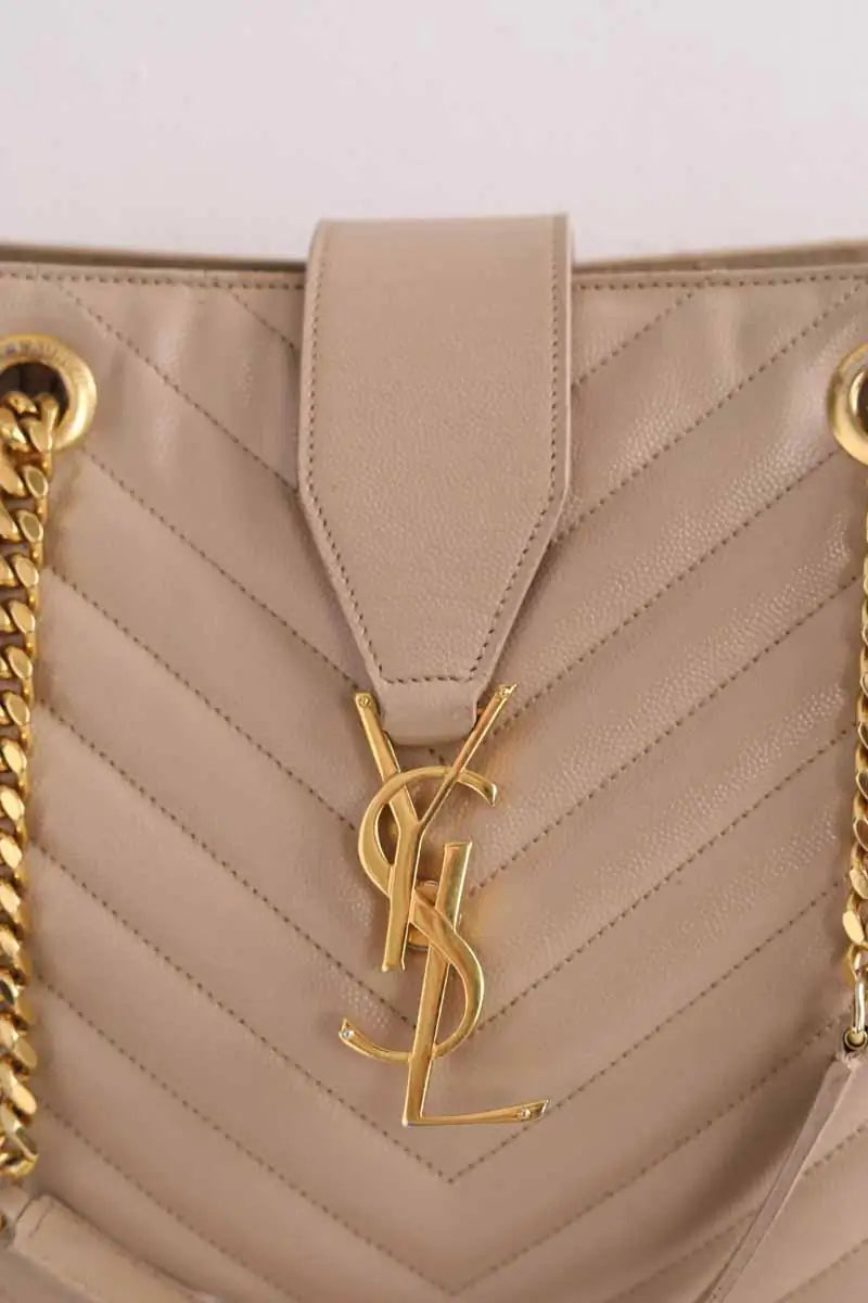 Sac à main Saint Laurent Beige en Cuir