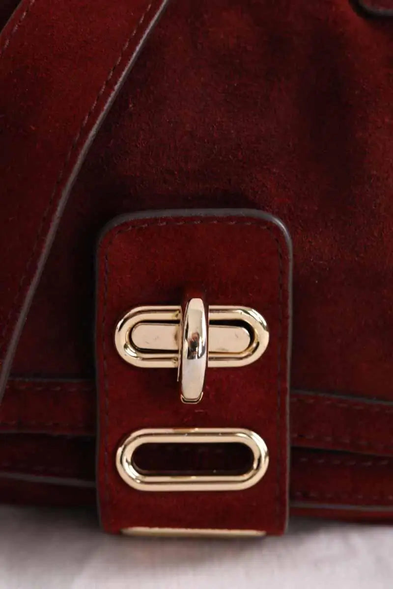 Sac à main Tila March Bordeaux en Daim