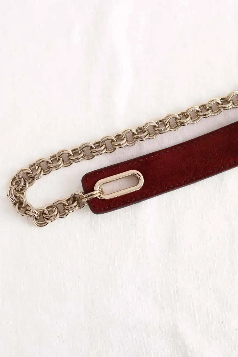 Sac à main Tila March Bordeaux en Daim