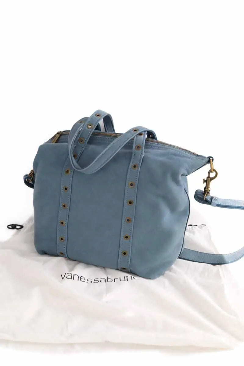 Sac à main Vanessa Bruno Zippy  Bleu en Cuir