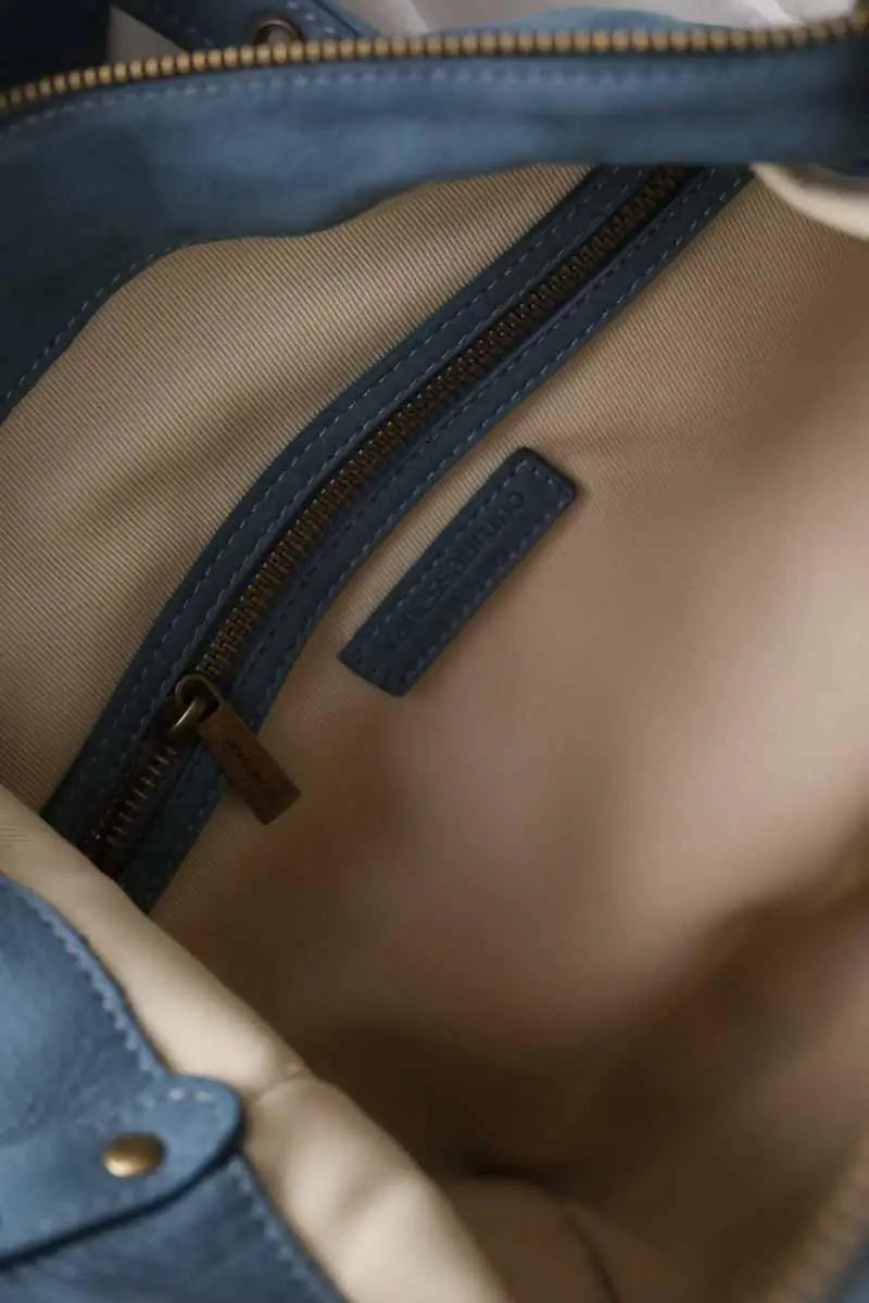 Sac à main Vanessa Bruno Zippy  Bleu en Cuir