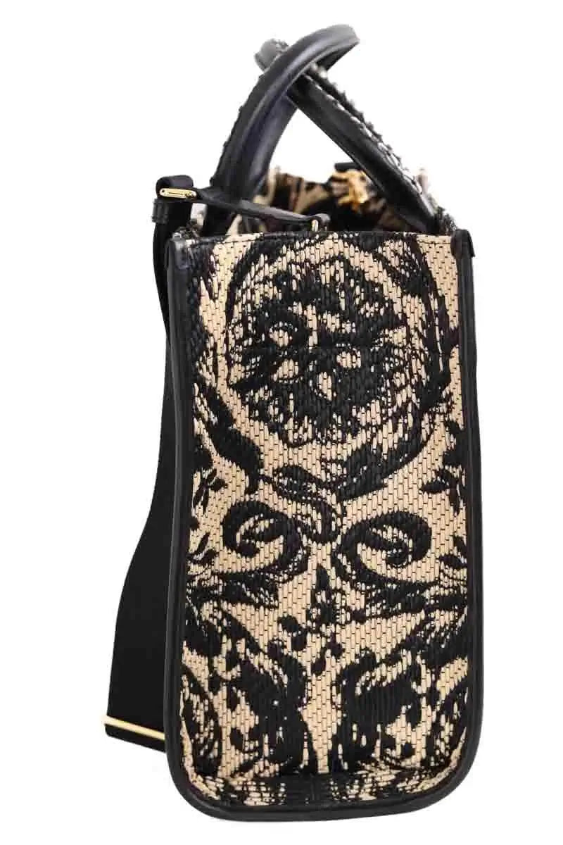 Sac à main Versace Large Tote Barocco Beige en Osier