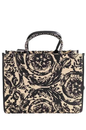 Sac à main Versace Large Tote Barocco Beige en Osier