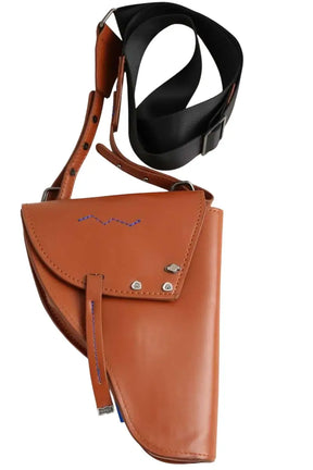 Sac Ader Error Gun bag Marron en Cuir - Seconde Main