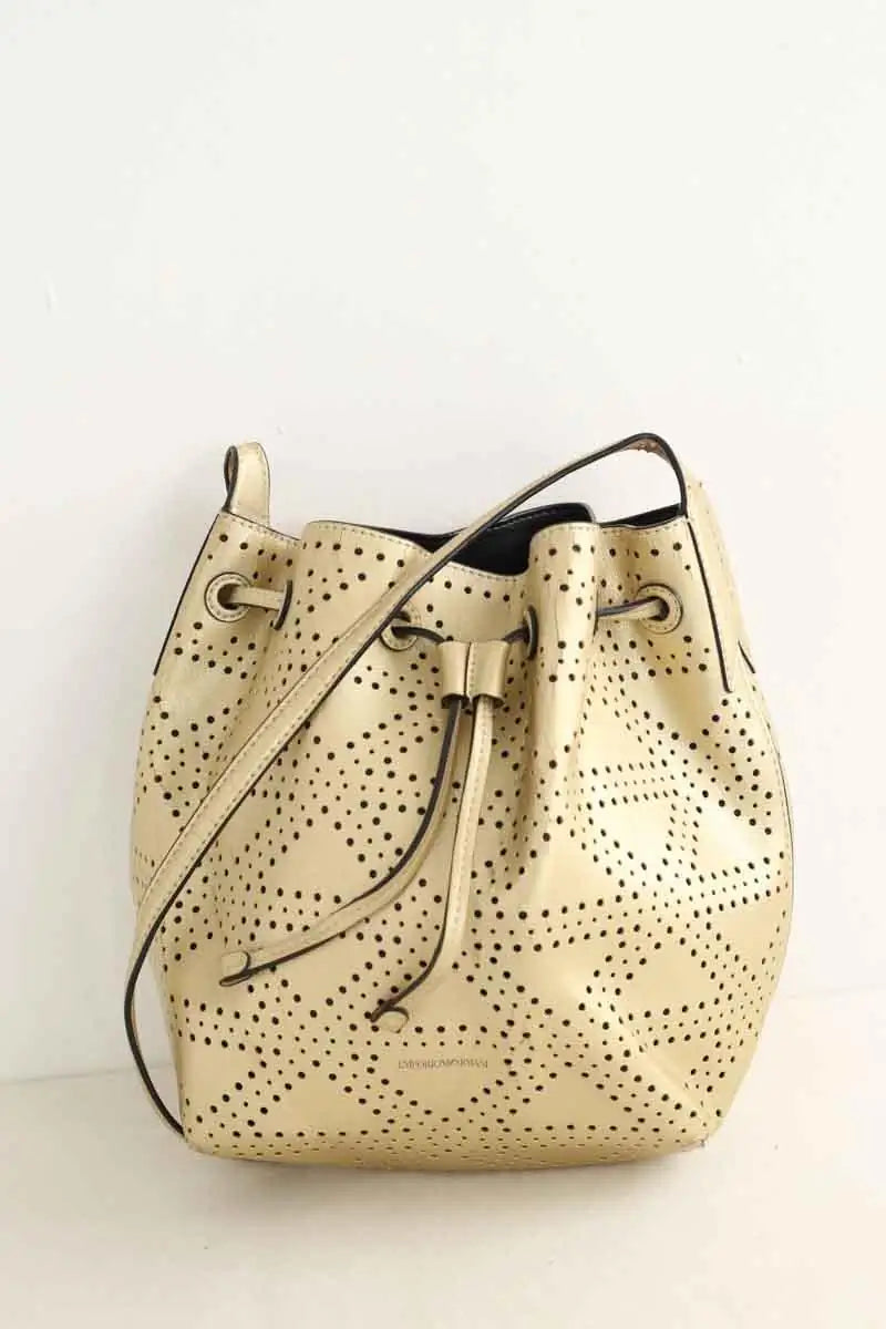 Sac Armani Doré en Cuir