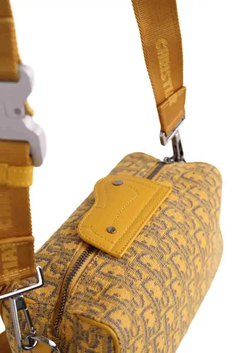 Sac banane Dior Lingot 22 Jaune en Tissu