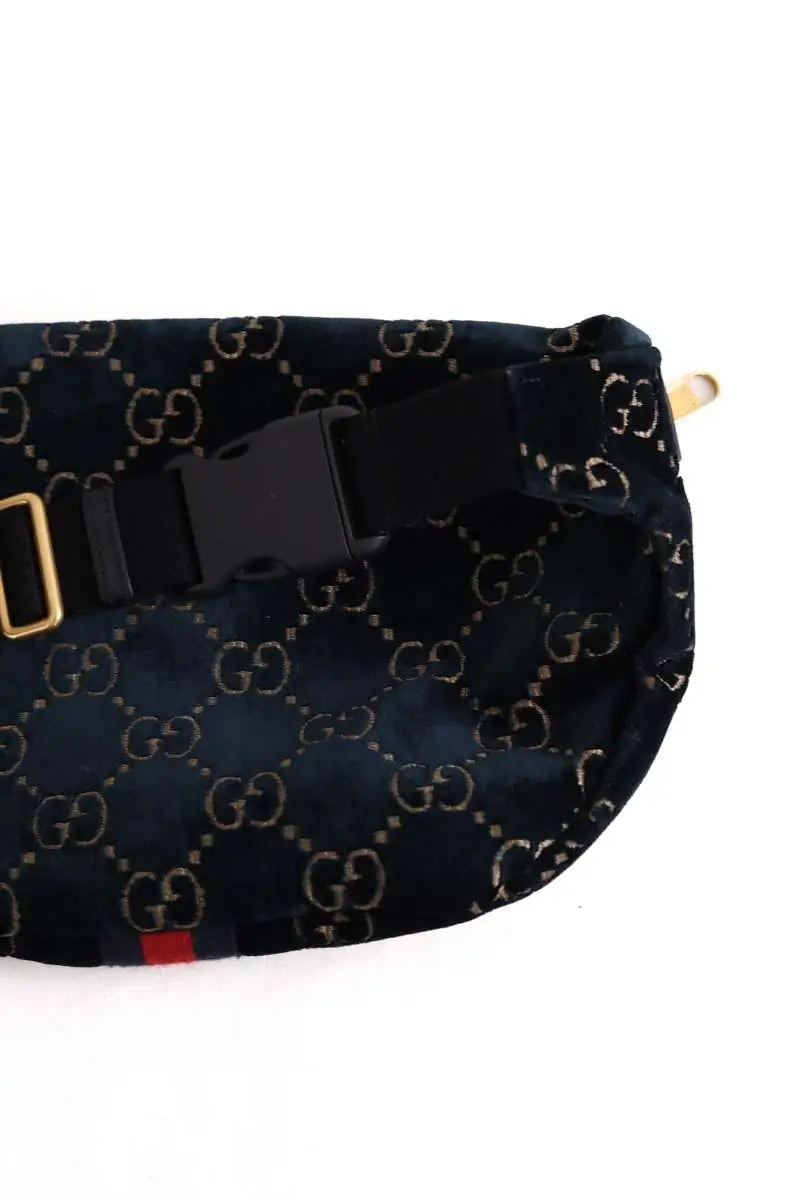 Sac banane Gucci Bleu en Daim