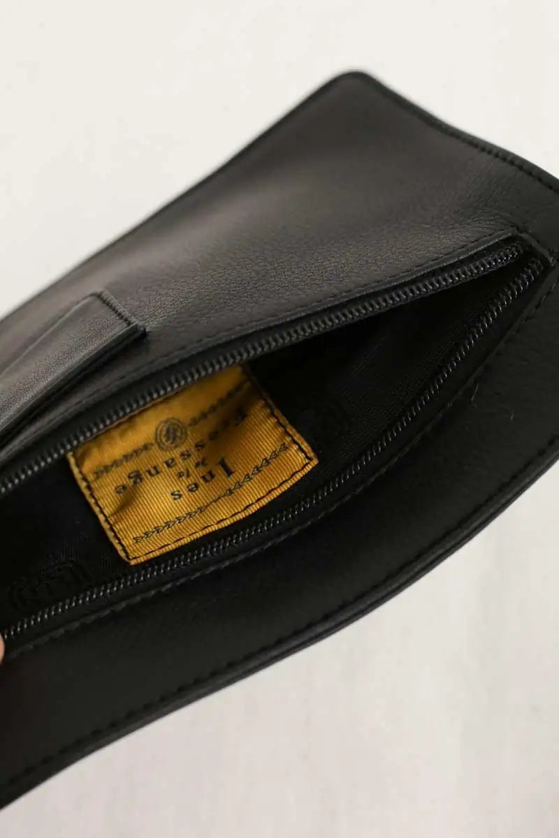 Sac banane Ines de la Fressange Noir en Cuir