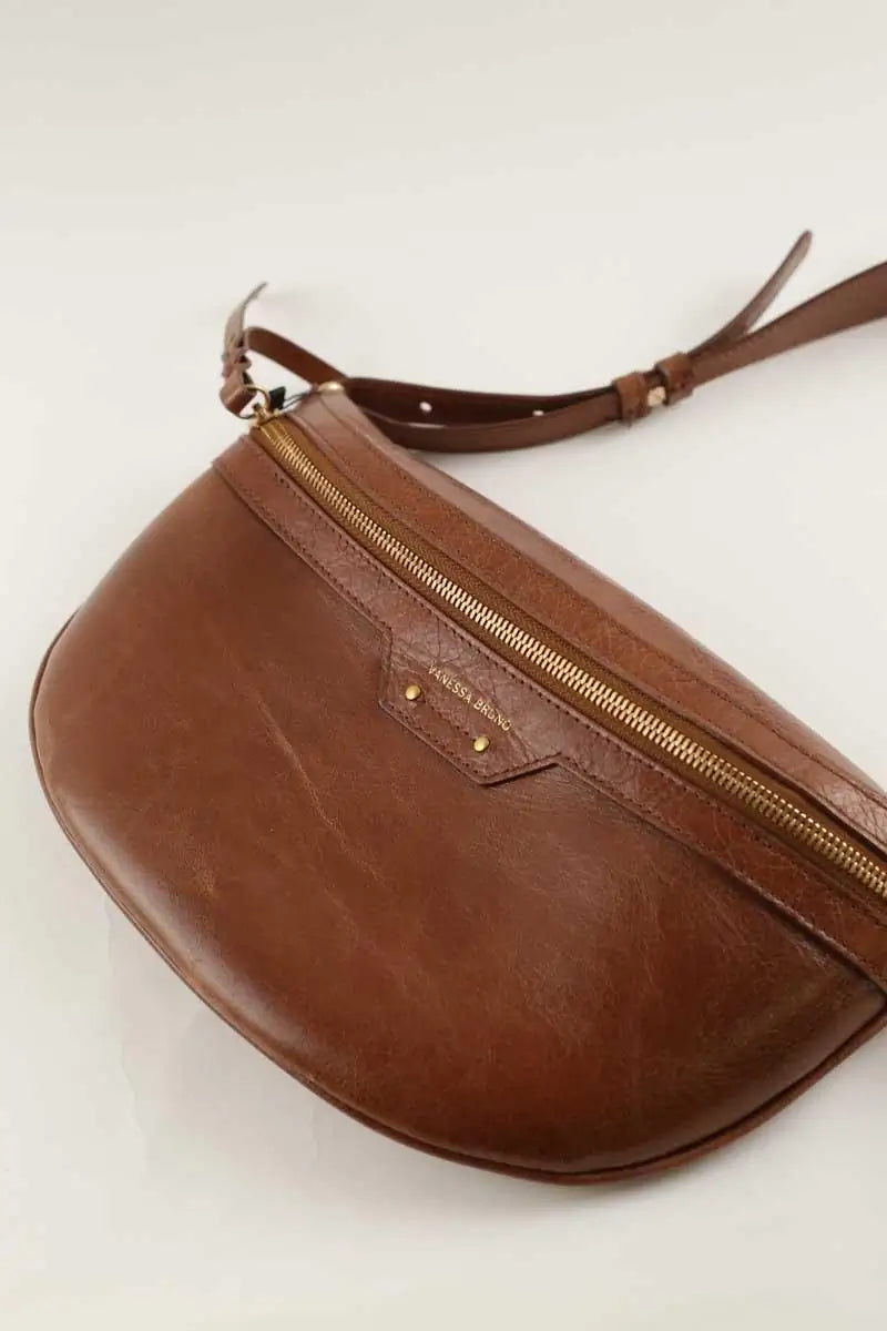 Sac banane Vanessa Bruno Havane Marron en Cuir