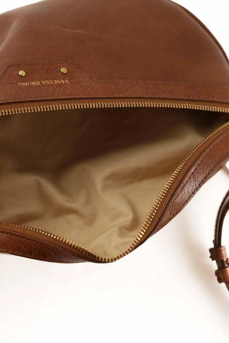 Sac banane Vanessa Bruno Havane Marron en Cuir