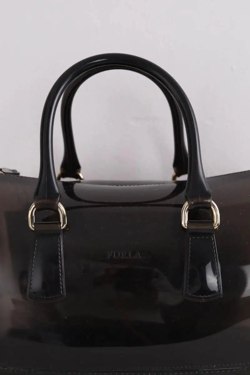 Sac bowling Furla Candy Noir en Tissu