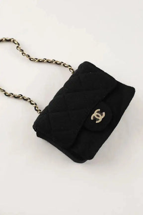 Sac ceinture Timeless Chanel Noir en Tissu