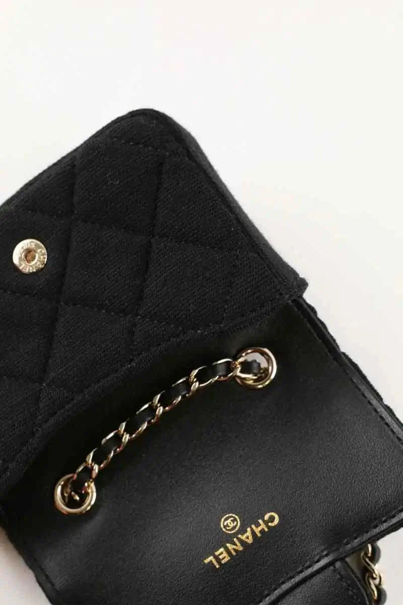 Sac ceinture Timeless Chanel Noir en Tissu