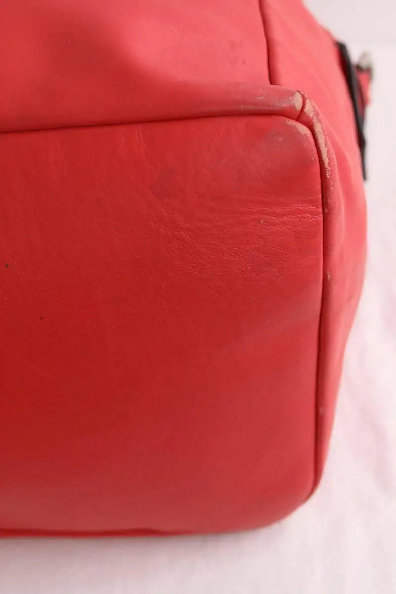 Sac de voyage Lancel POP MM Rouge en Cuir
