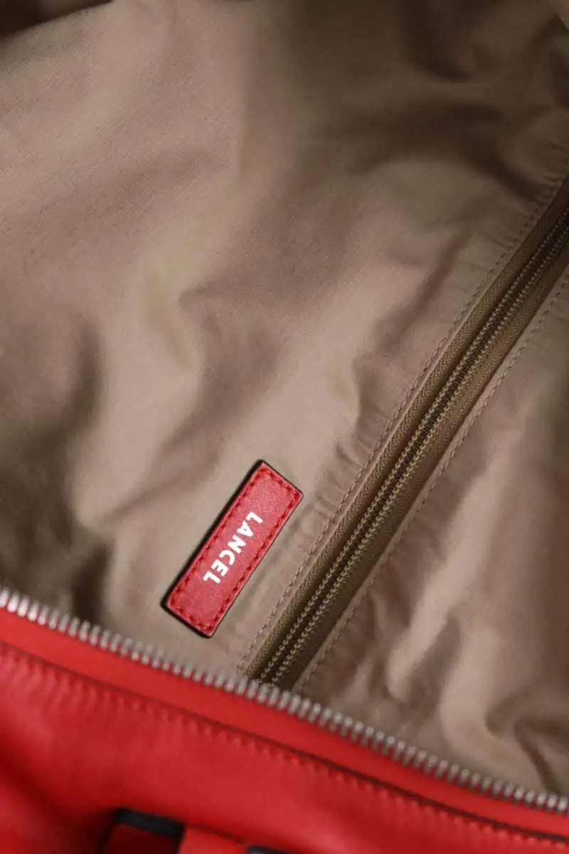 Sac de voyage Lancel POP MM Rouge en Cuir