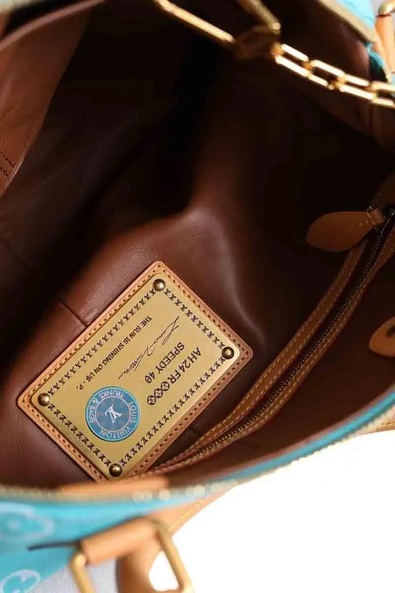 Sac de voyage Louis Vuitton Speedy P9 bandoulière 40 Bleu en Cuir