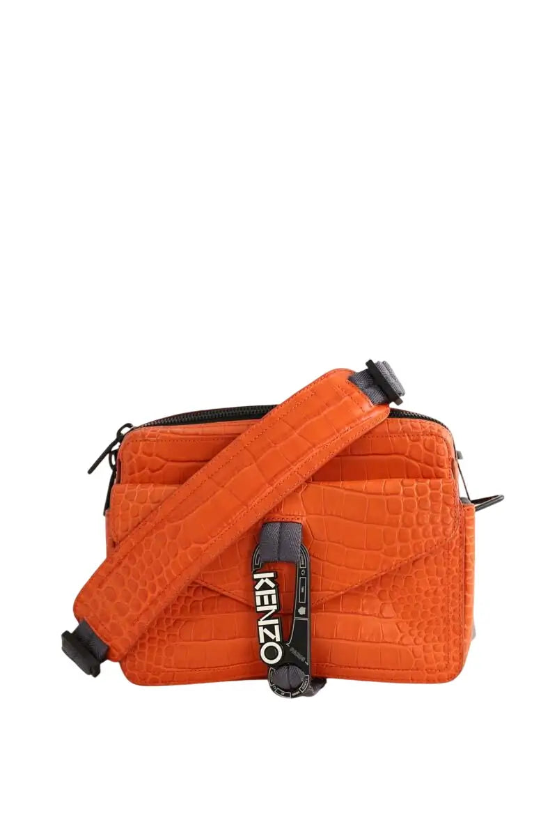 Sac Kenzo Orange en Cuir - Seconde Main