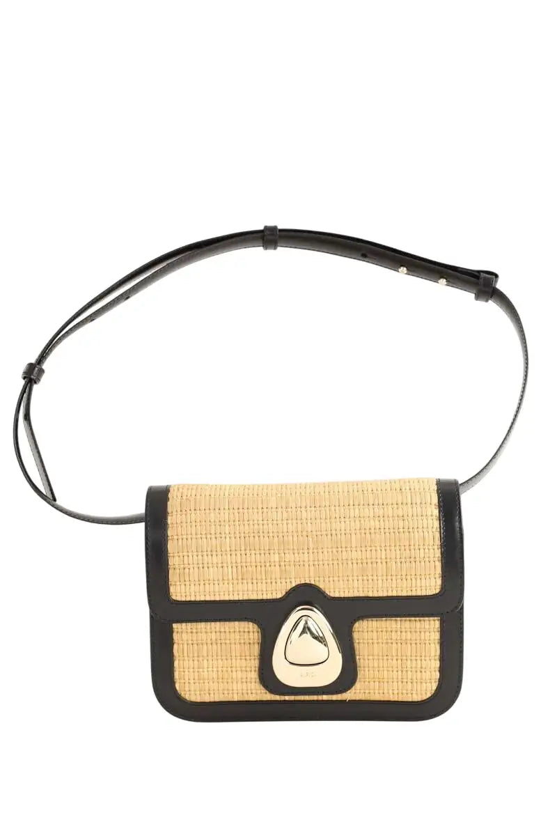 Sac porté épaule APC Atra small Beige en Osier - Seconde Main