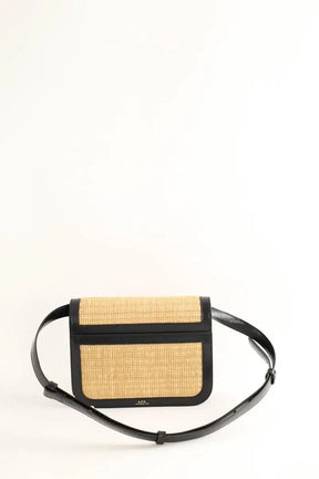 Sac porté épaule APC Atra small Beige en Osier