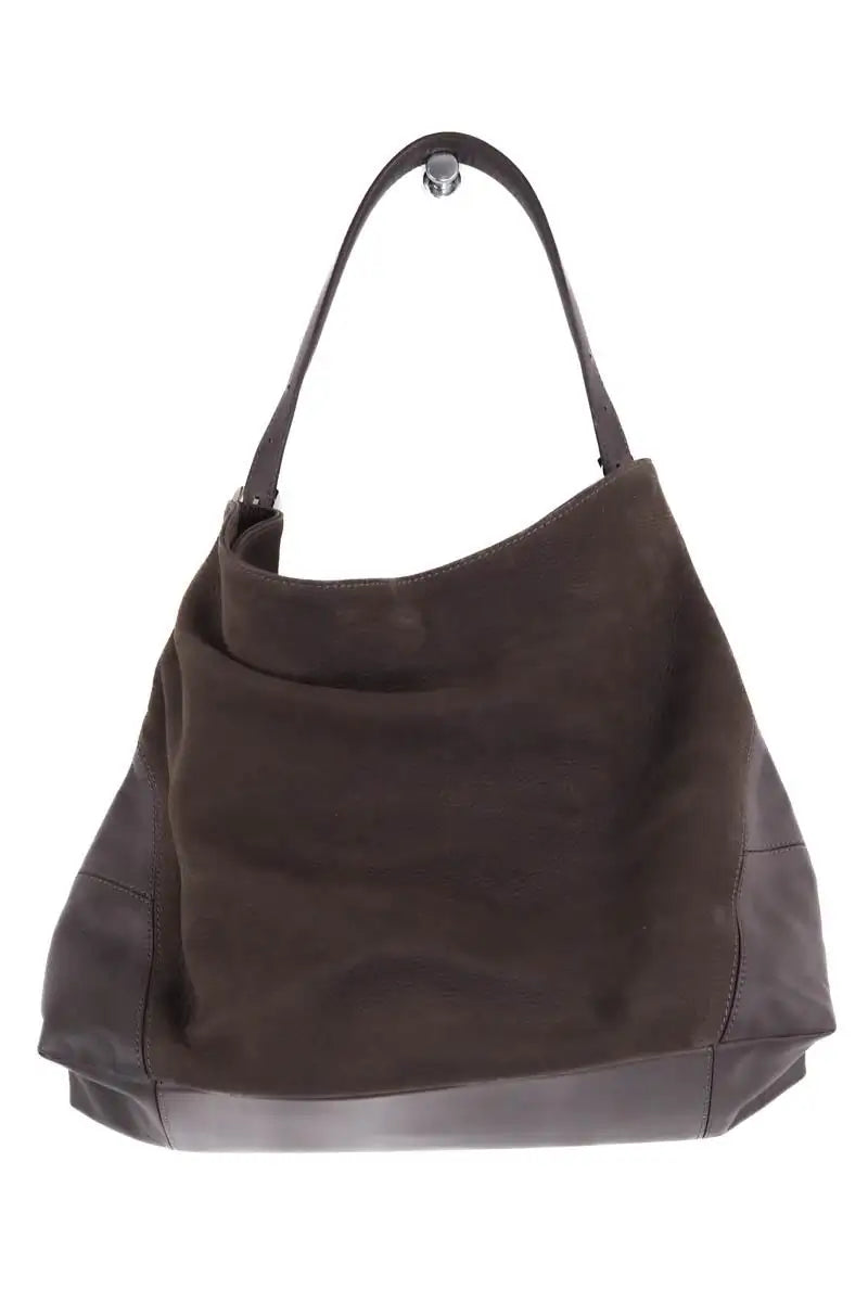 Sac porté épaule Aspinal of London Kaki en Daim