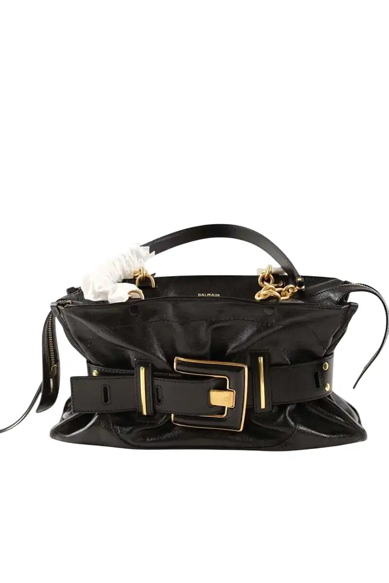 Sac porté épaule Balmain Anthem Noir en Cuir - Seconde Main