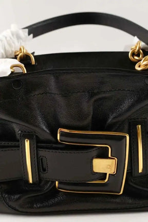 Sac porté épaule Balmain Anthem Noir en Cuir