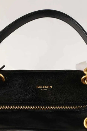 Sac porté épaule Balmain Anthem Noir en Cuir
