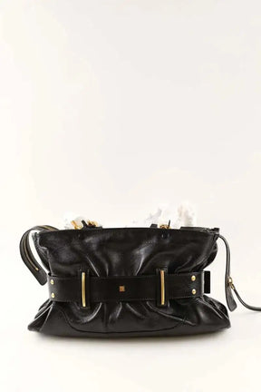 Sac porté épaule Balmain Anthem Noir en Cuir