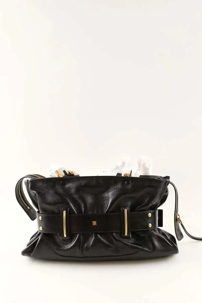 Sac porté épaule Balmain Anthem Noir en Cuir