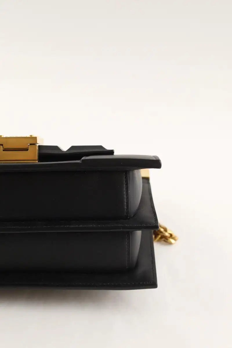 Sac porté épaule Balmain Chocolate 23 shoulder bag Noir en Cuir