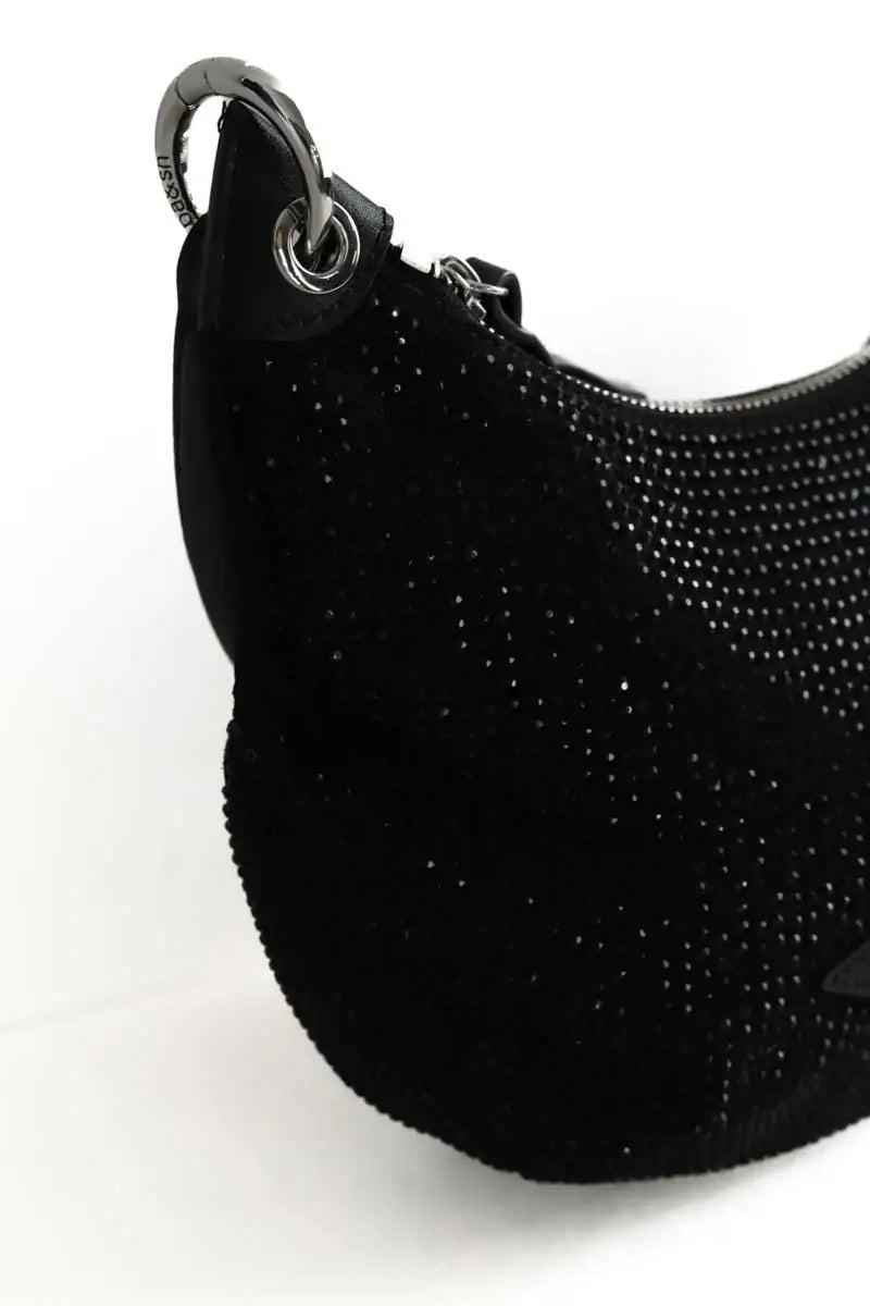 Sac porté épaule Bash Noir en Paillettes