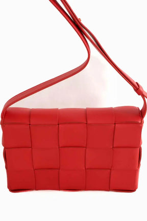 Sac porté épaule Bottega Veneta Casette Rouge en Cuir