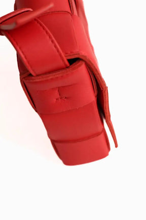 Sac porté épaule Bottega Veneta Casette Rouge en Cuir