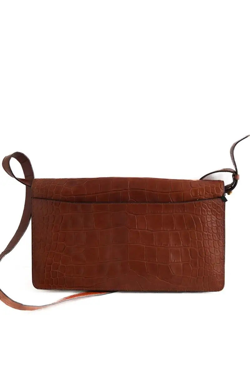 Sac porté épaule Celine Marron en Cuirs exotiques
