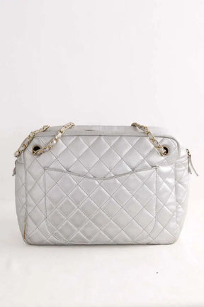 Sac porté épaule Chanel Camera Argent en Cuir