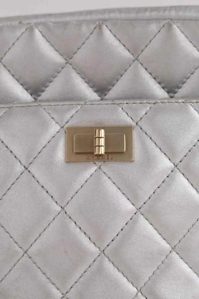 Sac porté épaule Chanel Camera Argent en Cuir