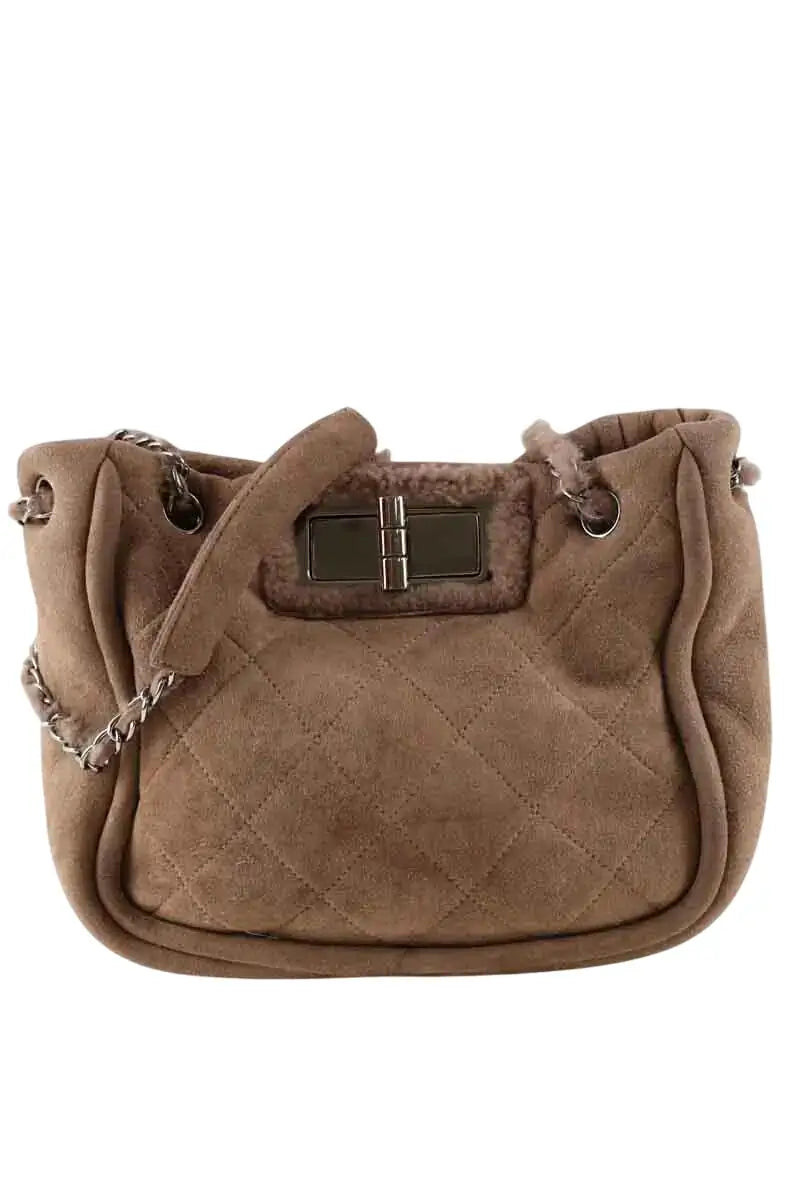 Sac porté épaule Chanel Marron en Daim - Seconde Main