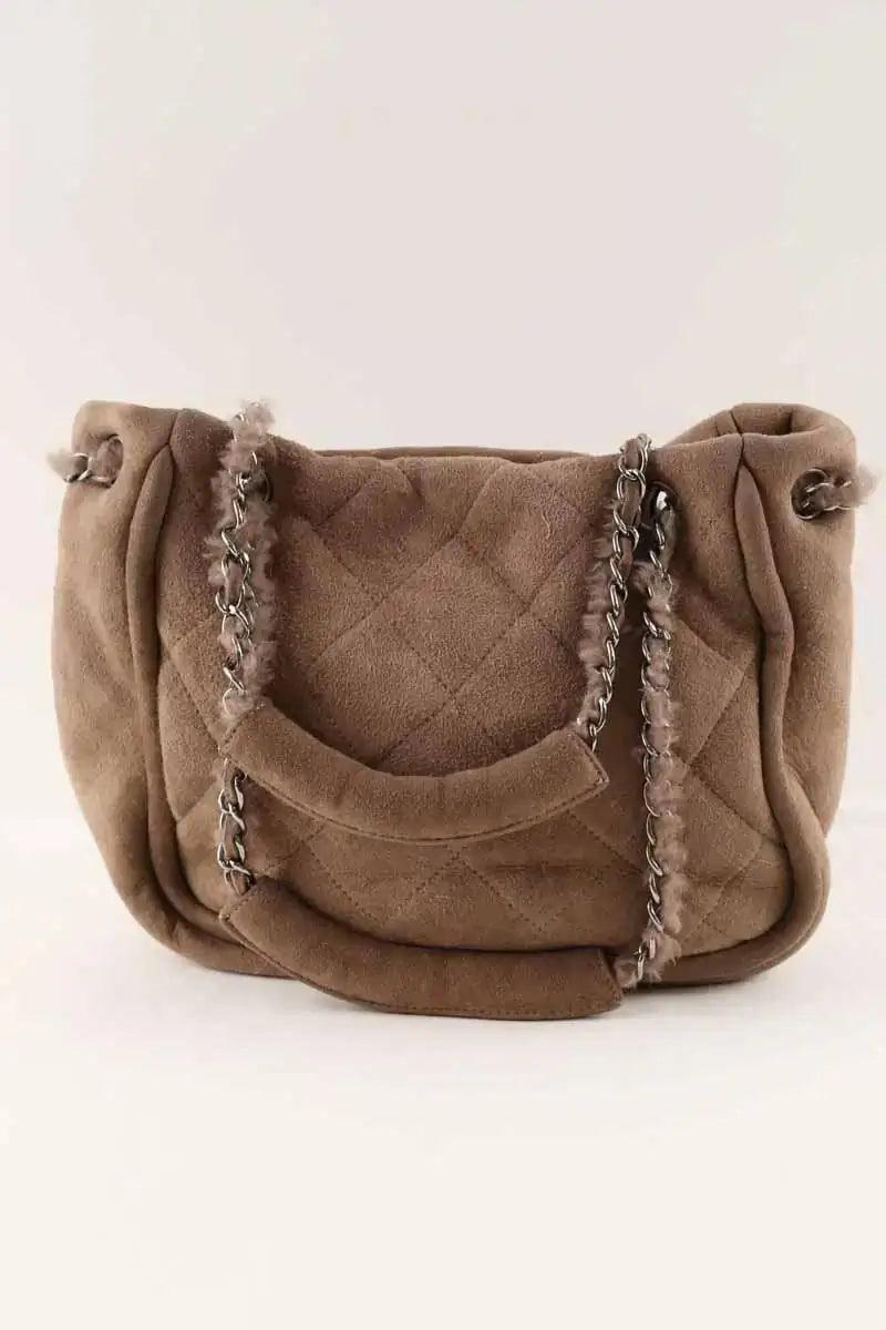 Sac porté épaule Chanel Marron en Daim