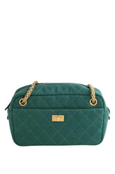 Sac porté épaule Chanel Vert en Coton - Seconde Main