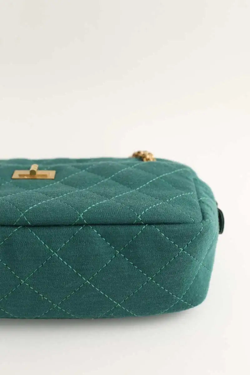 Sac porté épaule Chanel Vert en Coton