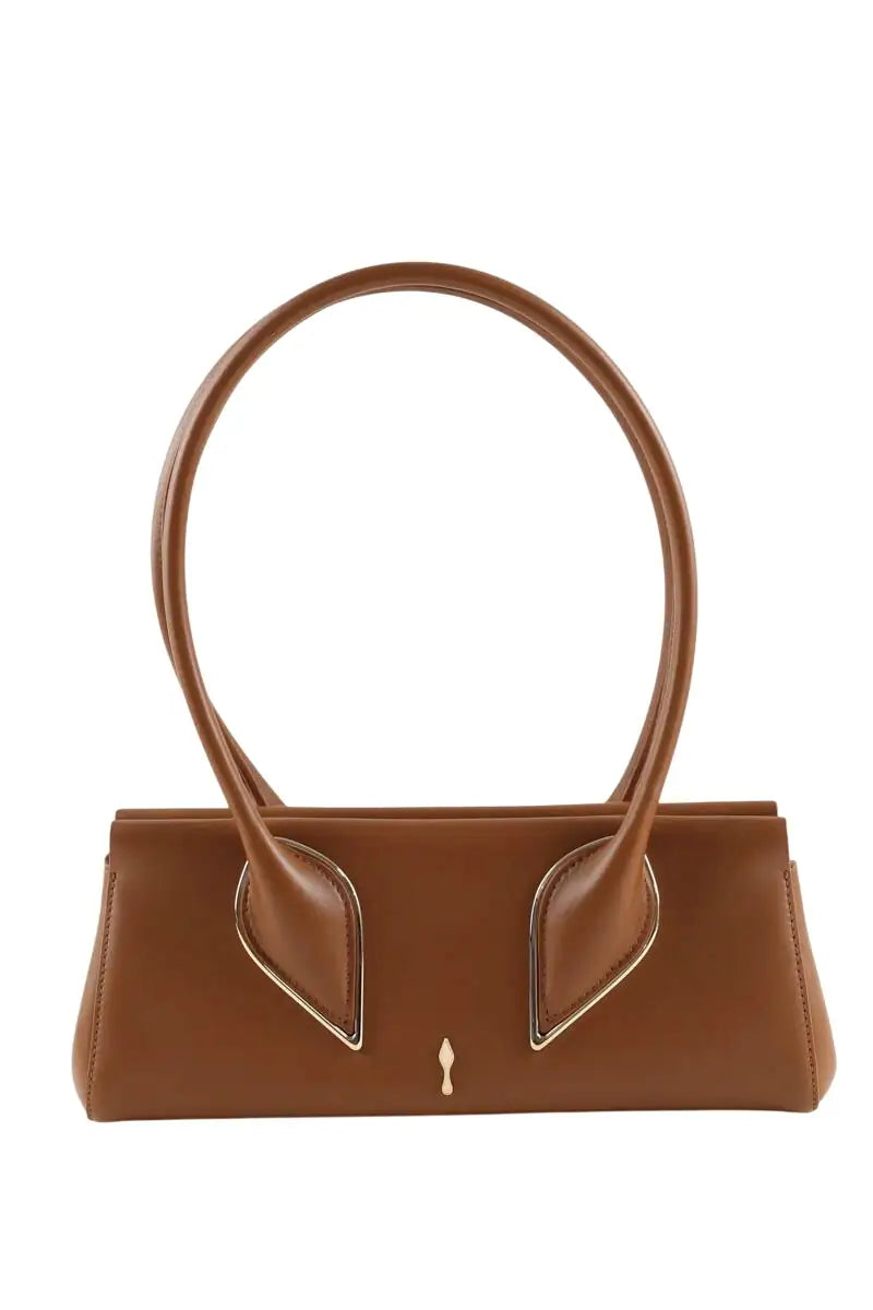 Sac porté épaule Christian Louboutin Vénus small Camel en Cuir - Seconde Main
