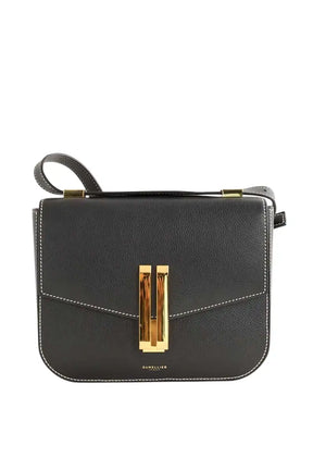 Sac porté épaule Demellier London Anthracite en Cuir - Seconde Main