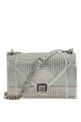 Sac porté épaule Dior Diorama Argent en Cuir - Seconde Main